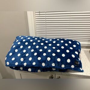 Kate Spade Blue Polka Dot Blanket- king size